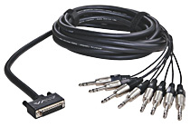 D-Sub25 male to 8 x TRS