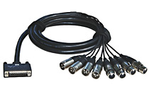 D-Sub25 to 8 x XLR-3